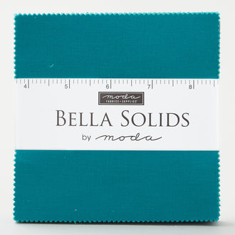 Bella Solids Turquoise Charm Pack
