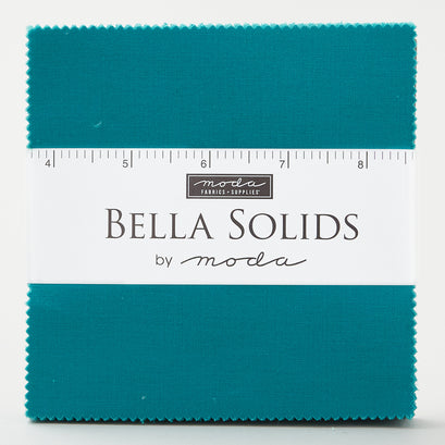 Bella Solids Turquoise Charm Pack