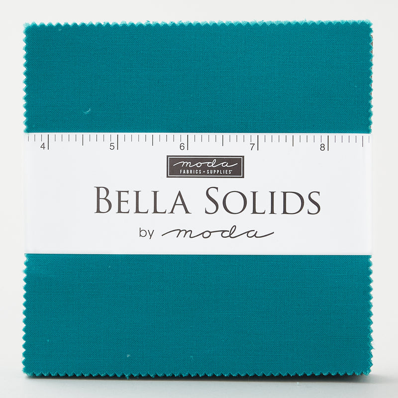 Bella Solids Turquoise Charm Pack
