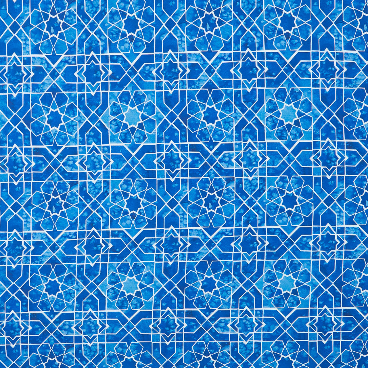 Sunshine and Blue Skies - Mosaic Sky Indigo Yardage