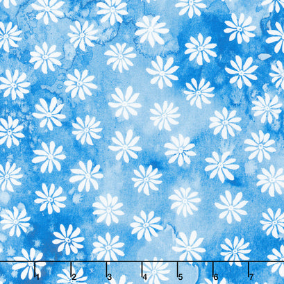 Sunshine and Blue Skies - Flower Shower Bluebell Yardage
