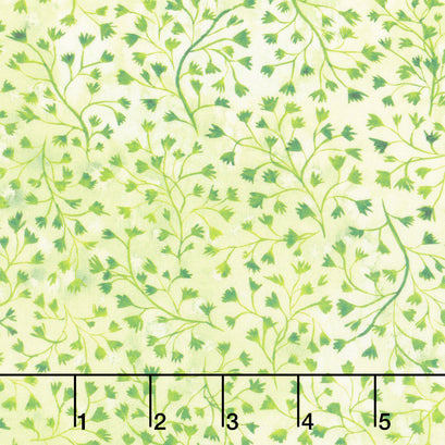 Sunshine and Blue Skies - Fine Fellow Fern Spring Green Yardage