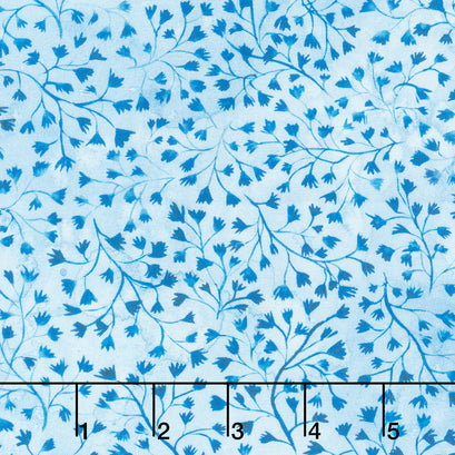 Sunshine and Blue Skies - Fine Fellow Fern Sky Blue Yardage