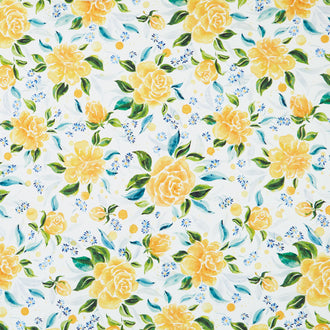 Sunshine and Blue Skies - Rose Upon Rows Cloud Yardage