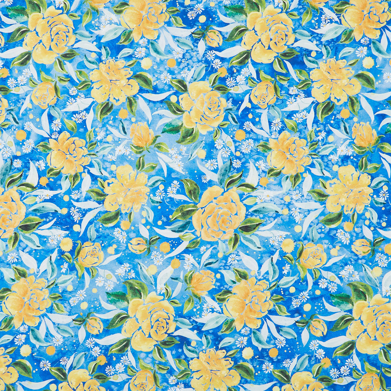 Sunshine and Blue Skies - Rose Upon Rows Bluebell Yardage