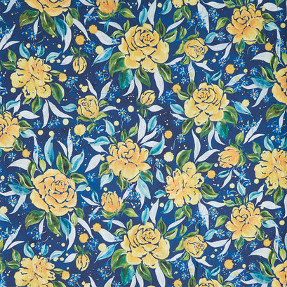 Sunshine and Blue Skies - Rose Upon Rows Lake 108" Wide Backing Lake