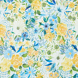 Sunshine and Blue Skies - Sunny Days Canvas Cloud Yardage