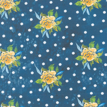 Sunshine and Blue Skies - Rosey Dots Canvas Lake Yardage