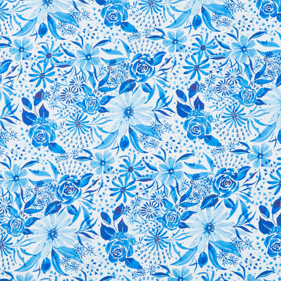 Sunshine and Blue Skies - True Blue Canvas Water Yardage
