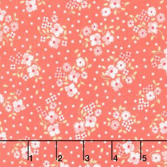 Cali and Co. - Flower Dot Flamingo Yardage