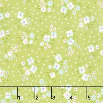 Cali and Co. - Flower Dot Pistachio Yardage