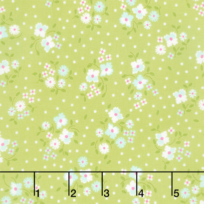 Cali and Co. - Flower Dot Pistachio Yardage