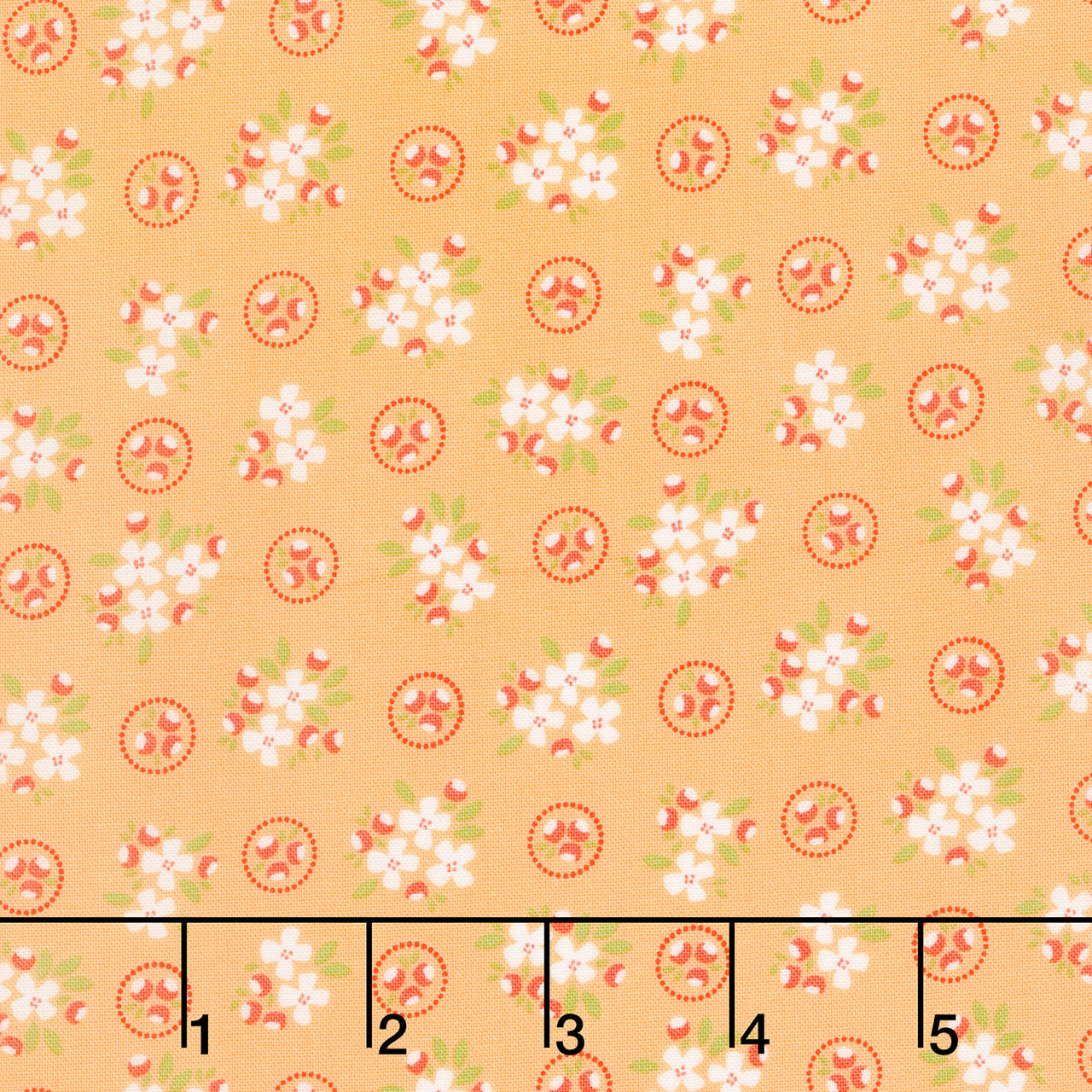 Cali and Co. - Ring Around Posie Goldenrod Yardage