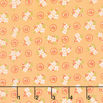 Cali and Co. - Ring Around Posie Goldenrod Yardage