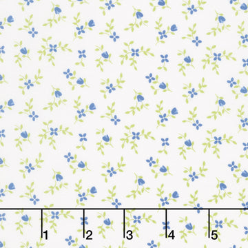 Cali and Co. - Vine and Bud Cloud Cobalt Yardage