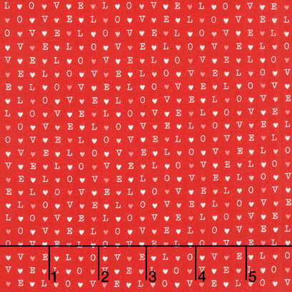 Love Blooms - L-O-V-E Rose Yardage