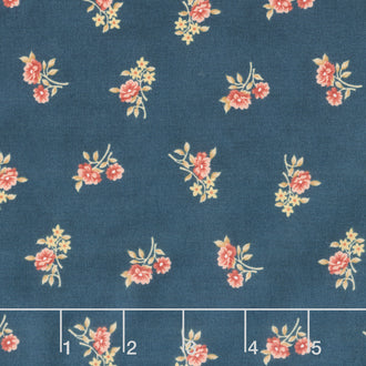Sandalwood - Rosalie Indigo Yardage