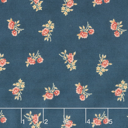 Sandalwood - Rosalie Indigo Yardage