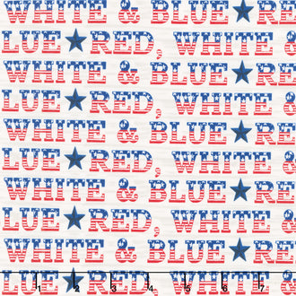 Red, White & Bloom - Red, White And Blue Daisy White Yardage