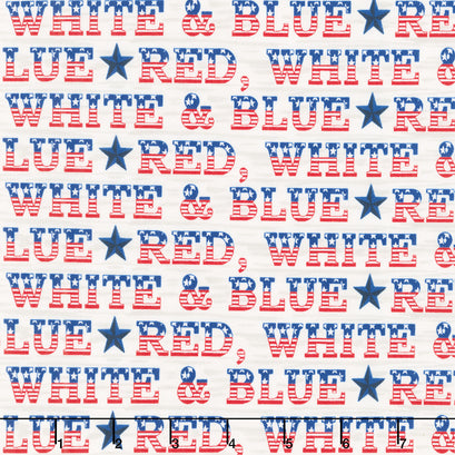 Red, White & Bloom - Red, White And Blue Daisy White Yardage