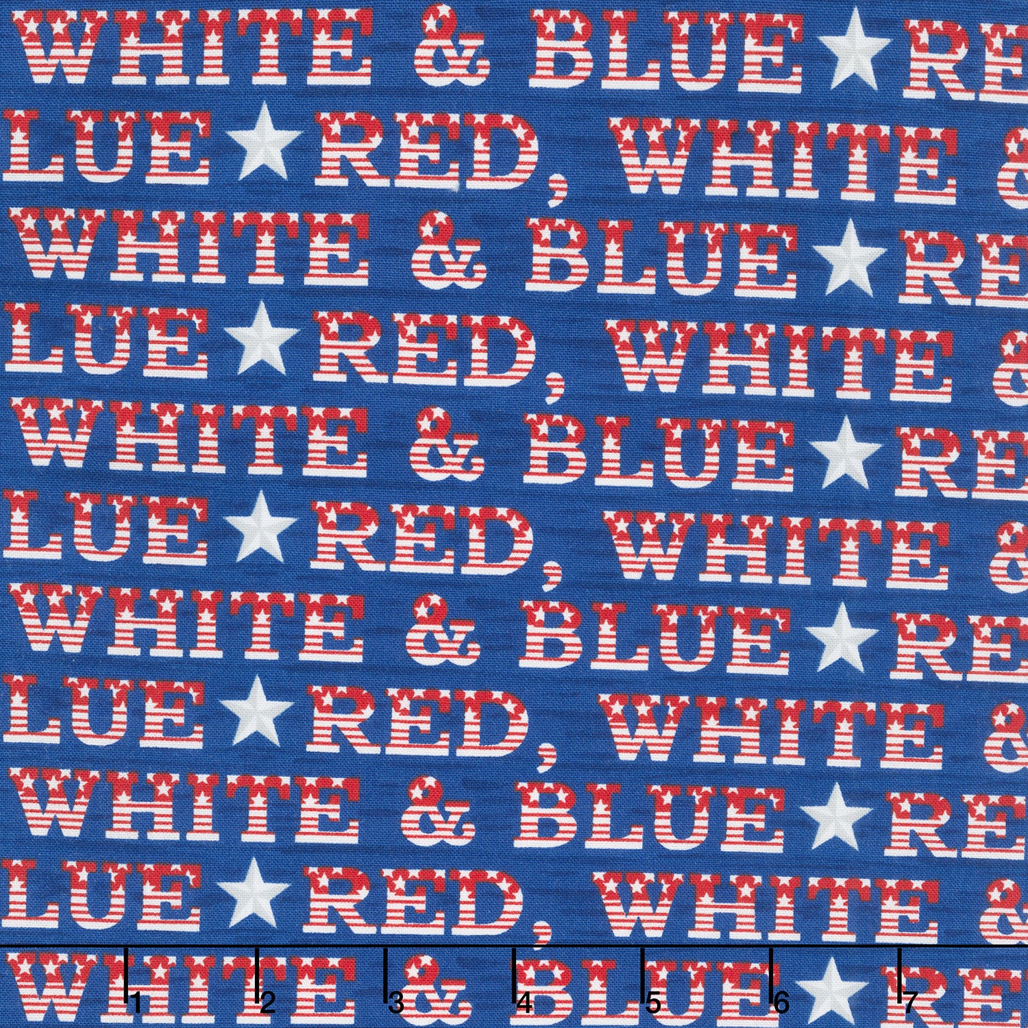 Red, White & Bloom - Red, White And Blue Midnight Blue Yardage