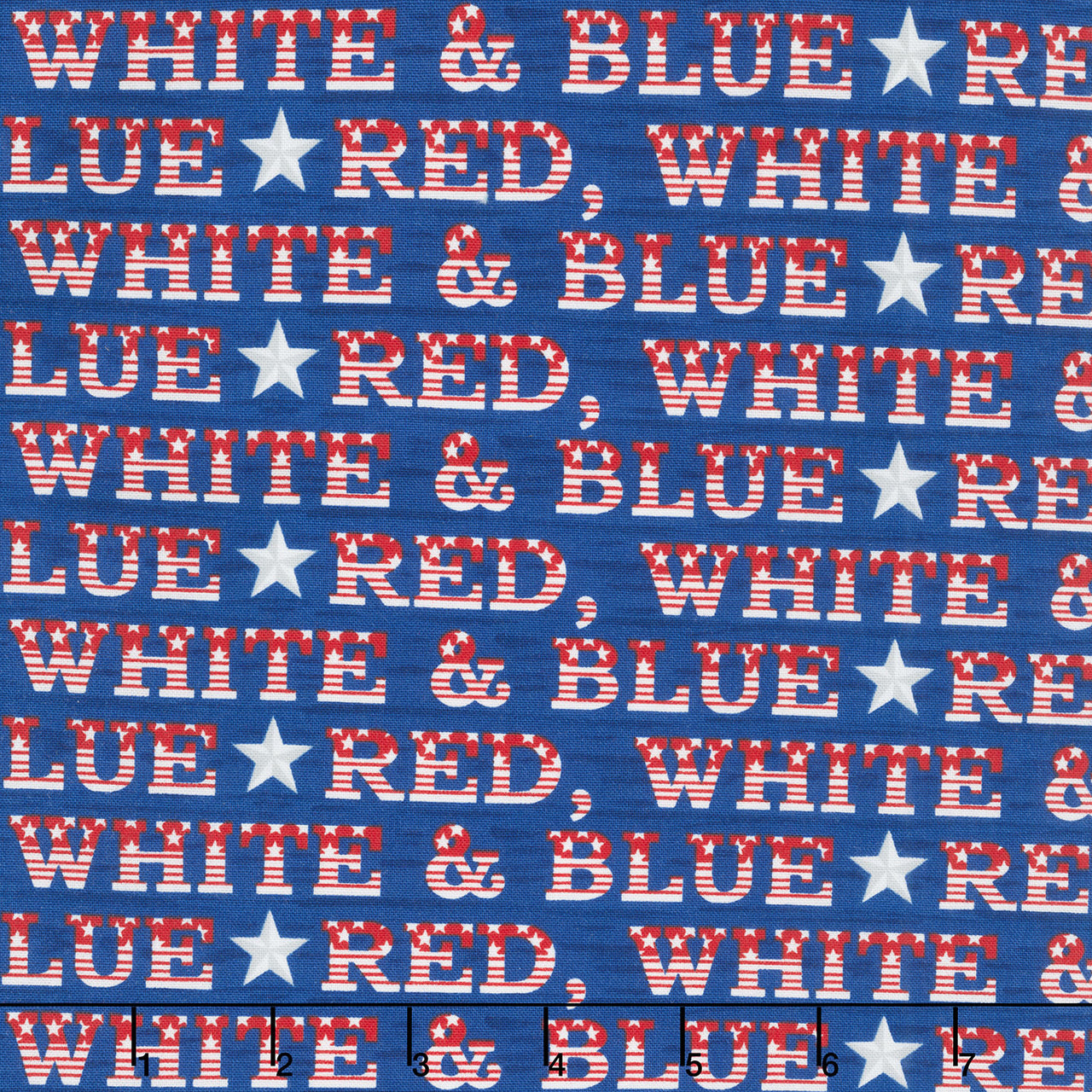 Red, White & Bloom - Red, White And Blue Midnight Blue Yardage