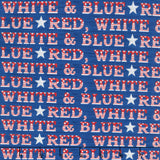 Red, White & Bloom - Red, White And Blue Midnight Blue Yardage