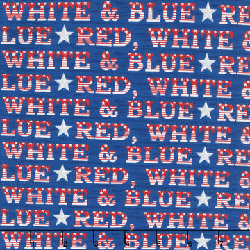Red, White & Bloom - Red, White And Blue Midnight Blue Yardage