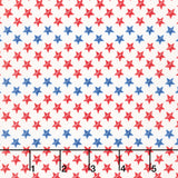 Red, White & Bloom - Stars In A Row Daisy White Yardage