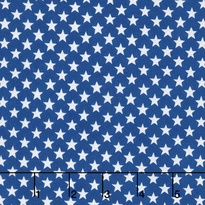 Red, White & Bloom - Stars In A Row Midnight Blue Yardage