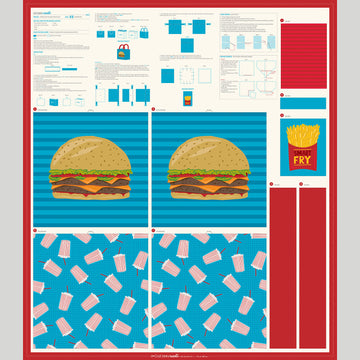 Cut Sew Create Part Two - Hamburger Tote with Zipper Pouch Kit