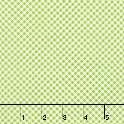Raspberry Summer - Gingham Lime Yardage