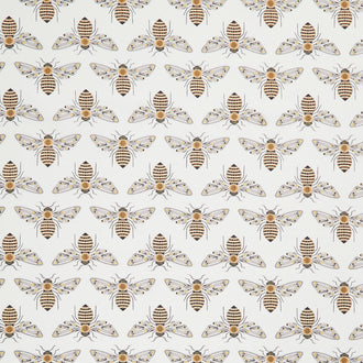 Bee Garden - Bumblebee Porcelain Metallic Yardage