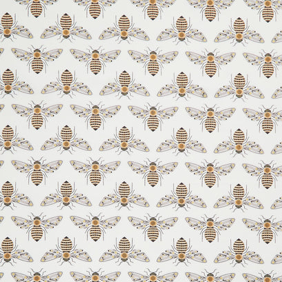Bee Garden - Bumblebee Porcelain Metallic Yardage