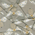 Bee Garden - Bumblebee Slate Metallic Yardage