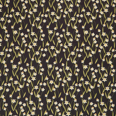 Bee Garden - Darling Daffodils Black Metallic Yardage