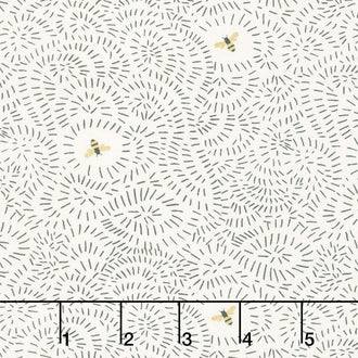 Bee Garden - Twists and Turns Porcelain Metallic Yardage