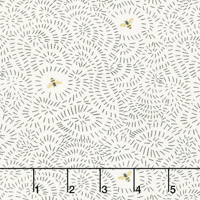 Bee Garden - Twists and Turns Porcelain Metallic Yardage