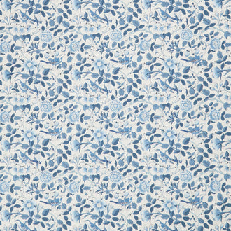 Sacre Bleu - Oiseaux Pearl French Blue Yardage
