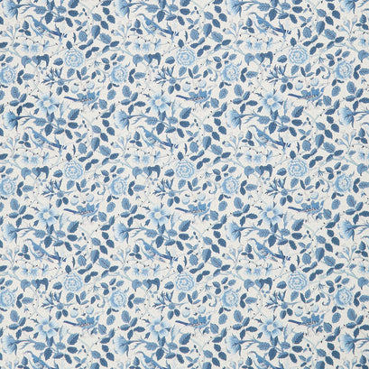 Sacre Bleu - Oiseaux Pearl French Blue Yardage