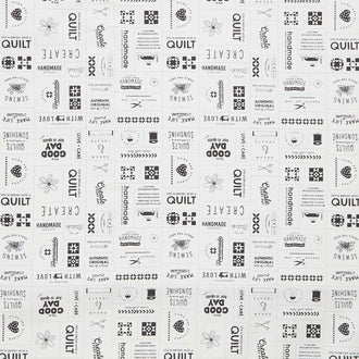 Threads - Made With Love Porcelain Black Yardage