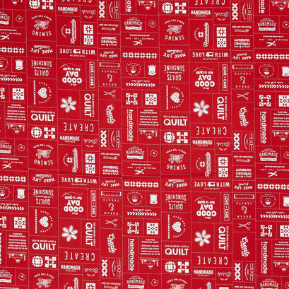 Threads - Made With Love Red Yardage