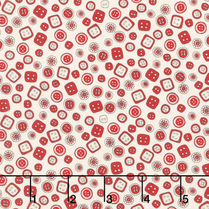 Threads - Buttons Porcelain Red Yardage