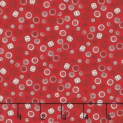 Threads - Buttons Red Yardage