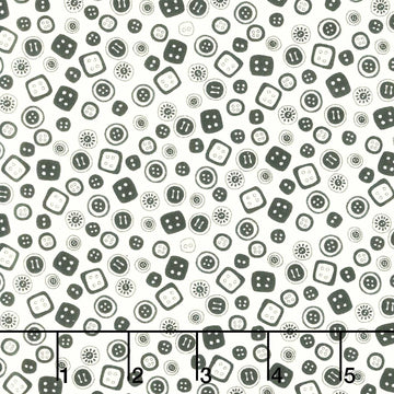 Threads - Buttons Porcelain Black Yardage