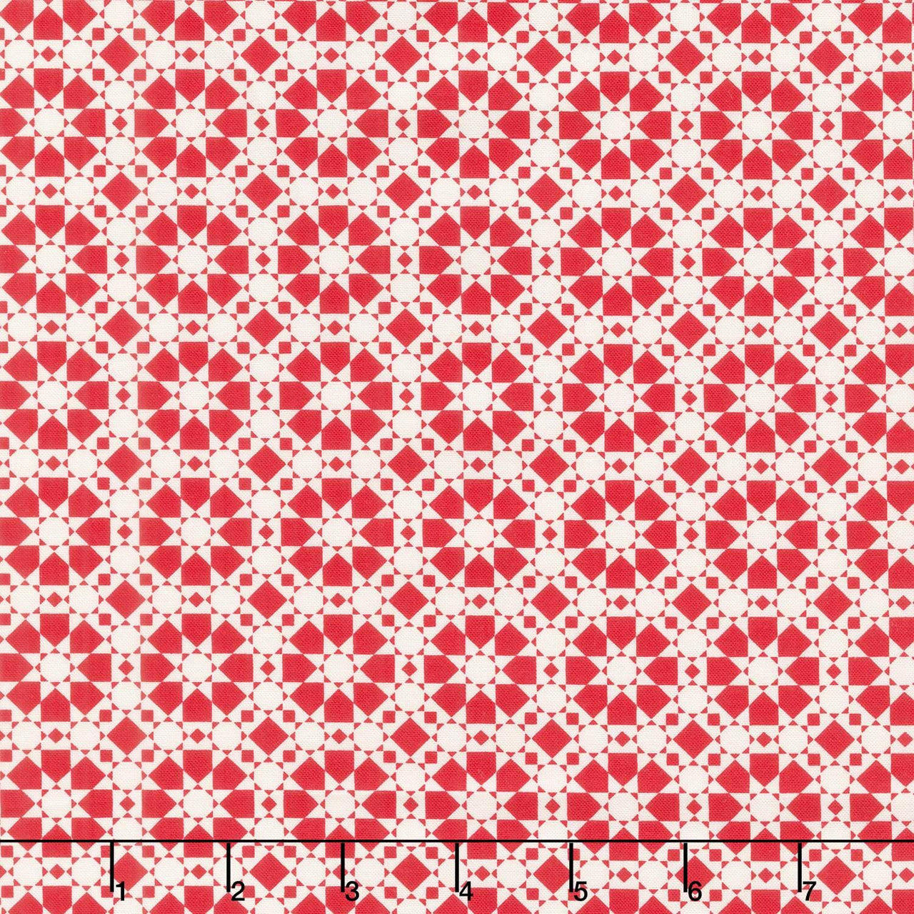 Threads - Quilted Star Red Yardage