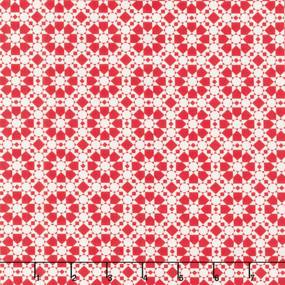 Threads - Quilted Star Red Yardage