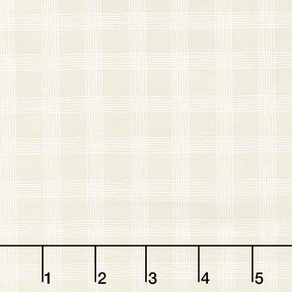 Threads - Plaid Porcelain White Yardage