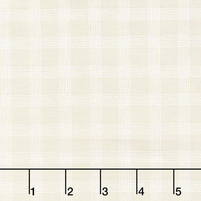 Threads - Plaid Porcelain White Yardage
