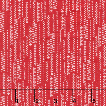 Threads - Stitched Up Red Yardage